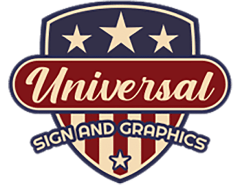 Universal sign and graphics logo